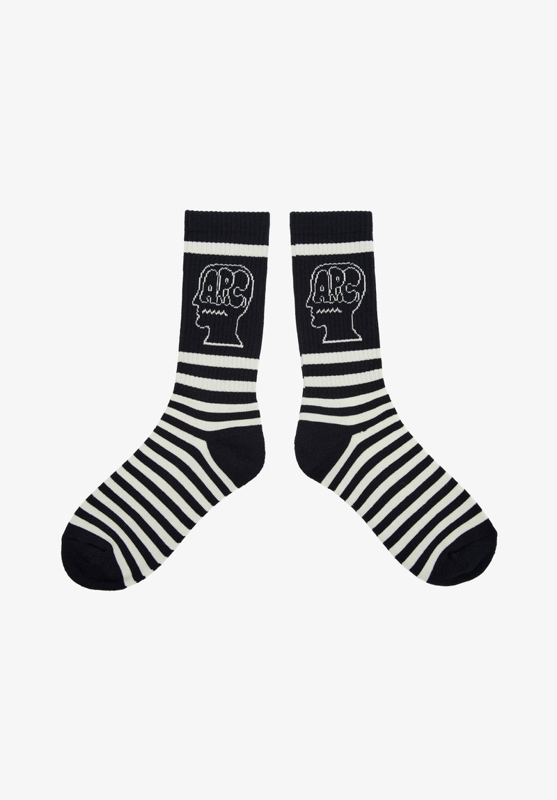 A.P.C. X BRAIN DEAD STRIPED SOCKS 1