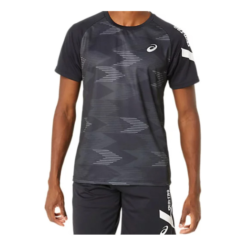 ASICS A-I-M Dry Graphic Short Sleeve Shirt 'Performance Black' 2031E553-001 - 1