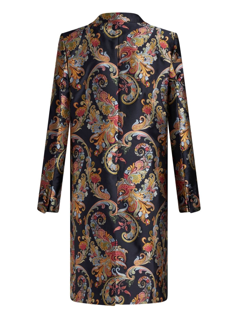 paisley-print jacquard coat - 6