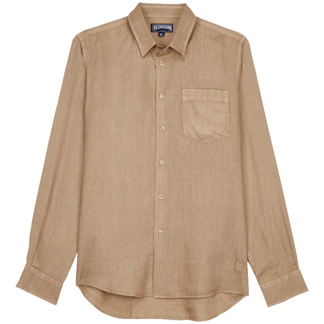 Men Linen Shirt Natural Dye - 1