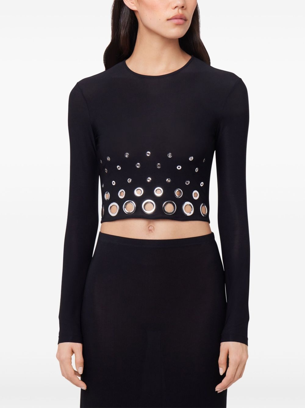 eyelet crop top - 5