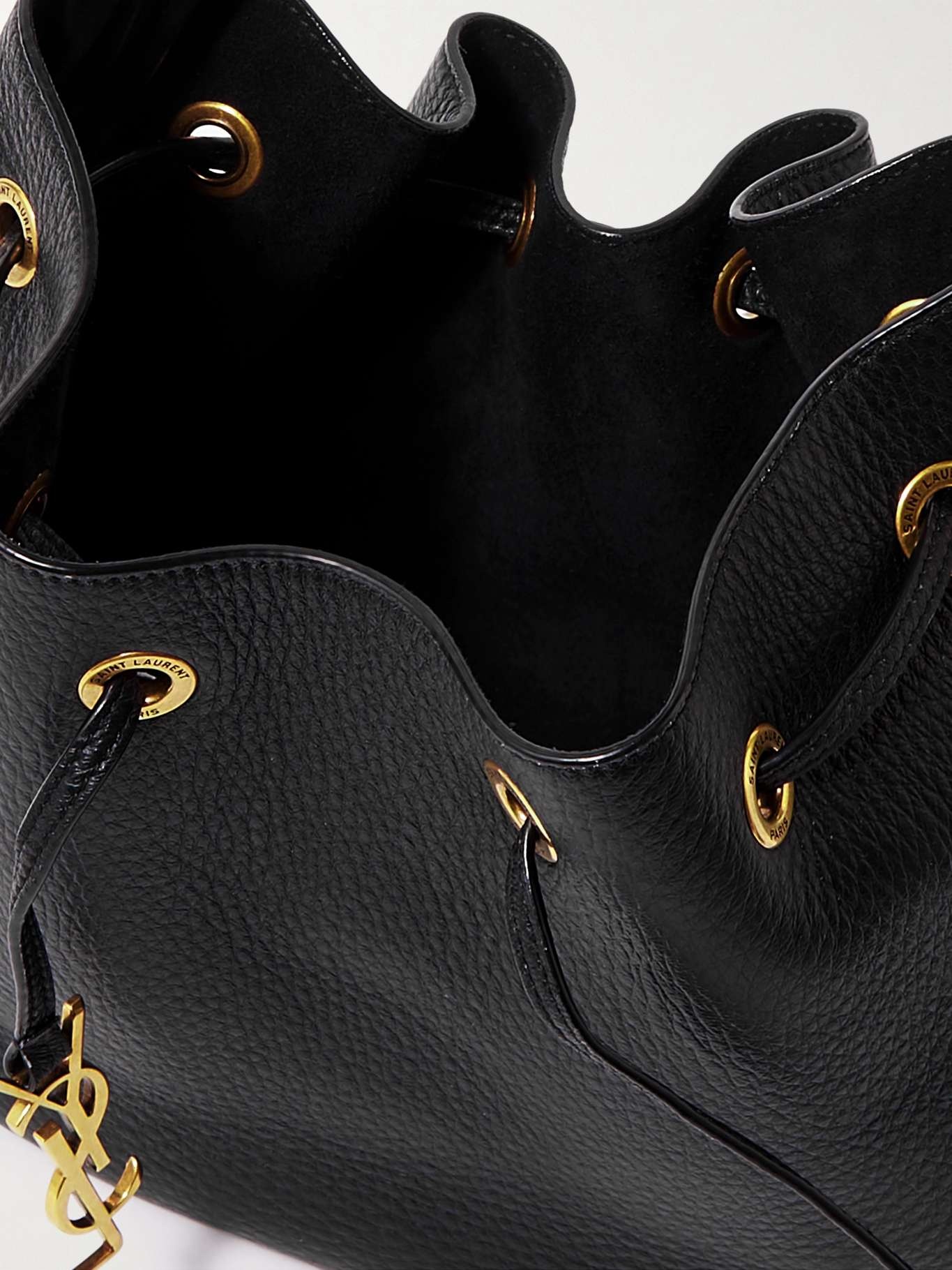 SAINT LAURENT Paris VII small embellished textured-leather SAINT LAURENT Paris VII small embellished textured-leather