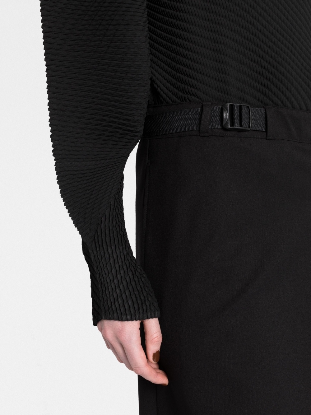 asymmetric-design recycled-polyester sweatshirt - 3