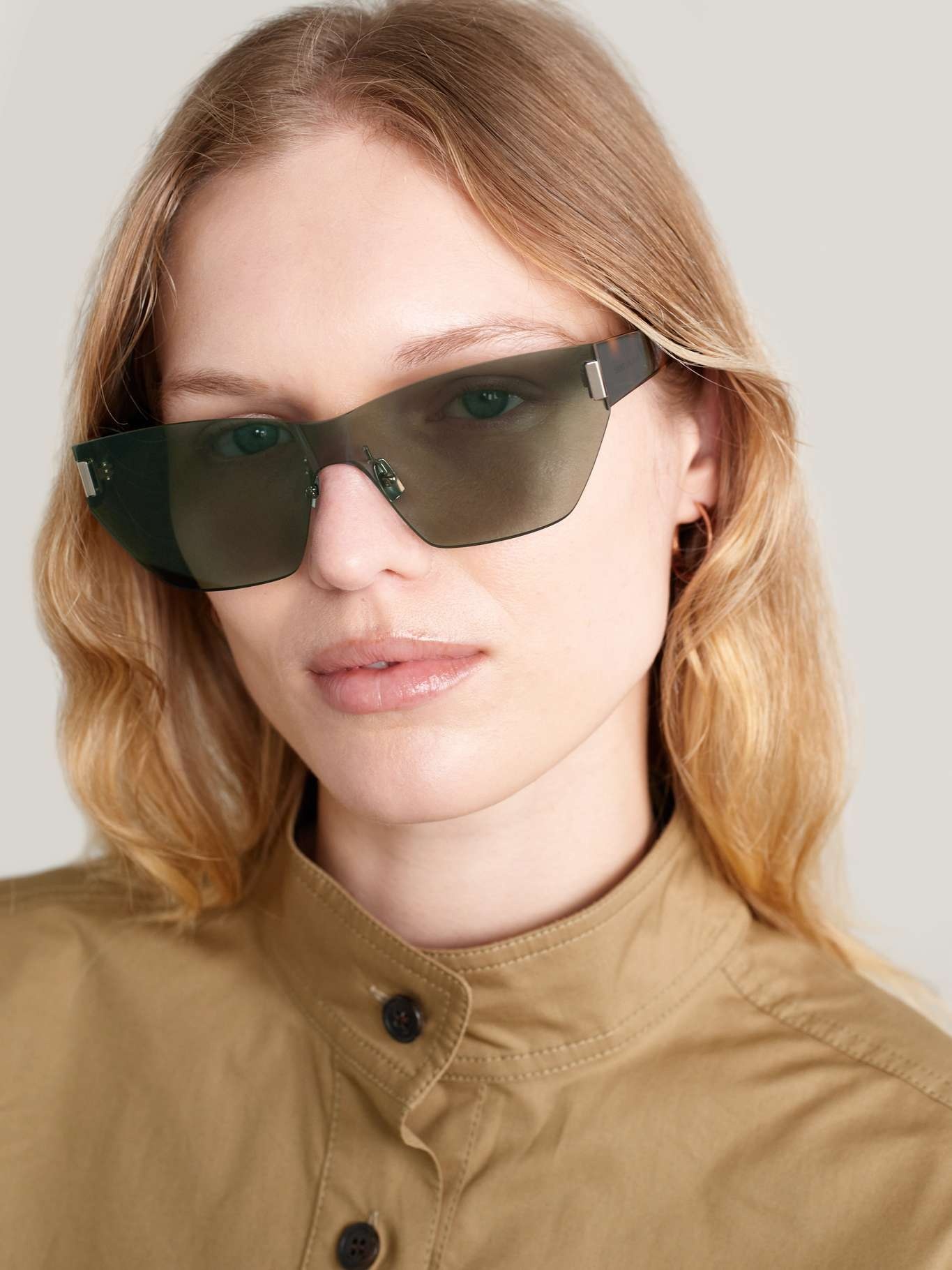 Square-frame tortoiseshell acetate sunglasses Green - 2