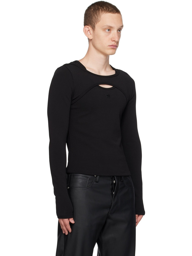 Black Layered Long Sleeve T-Shirt 2