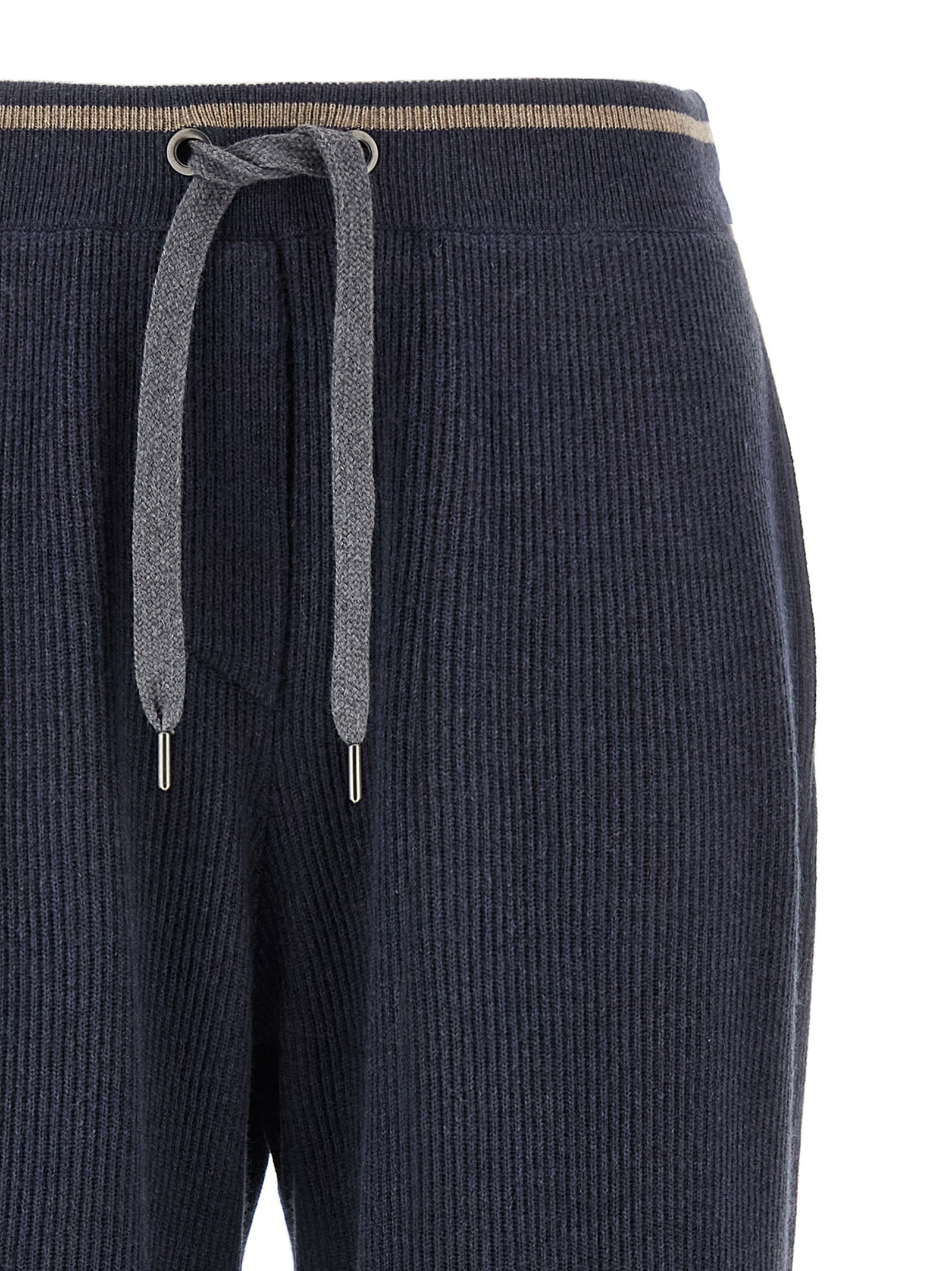 English Ribbed Trousers Pants Blue - 3