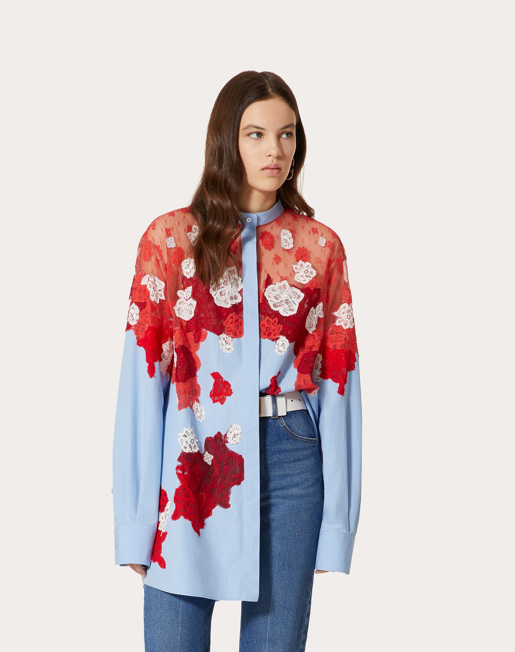 EMBROIDERED COTTON POPLIN SHIRT - 3