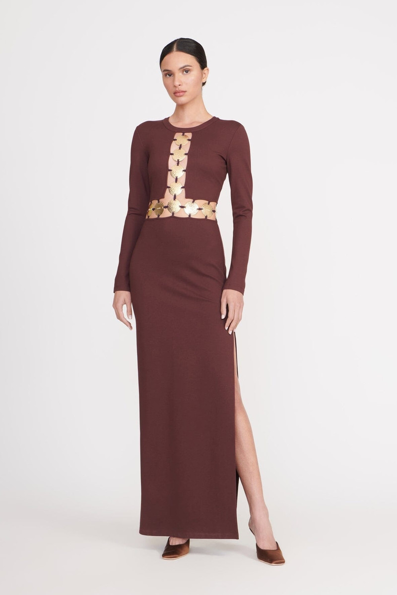 STAUD DELPHINE DRESS DARK 크리스탈 1