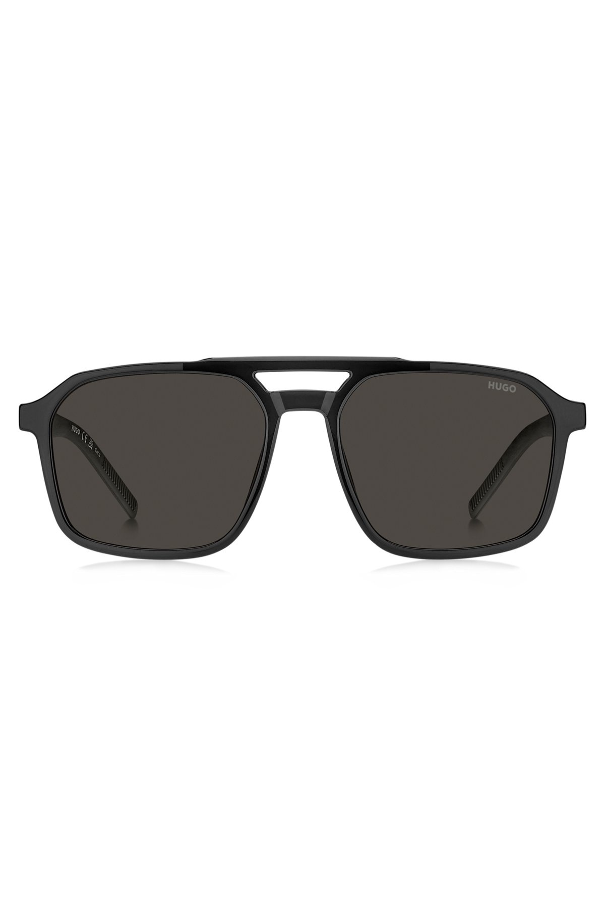 DOUBLE-BRIDGE SUNGLASSES IN BLACK AND GRAY - 3