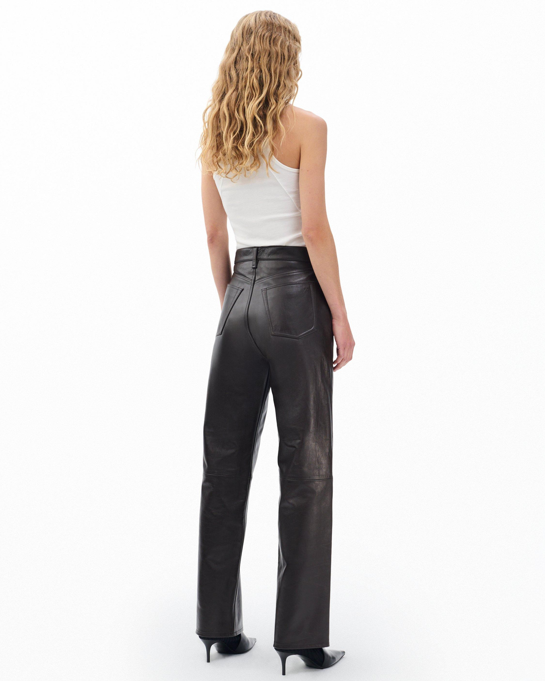 Shea Relaxed Leather Pants - 6