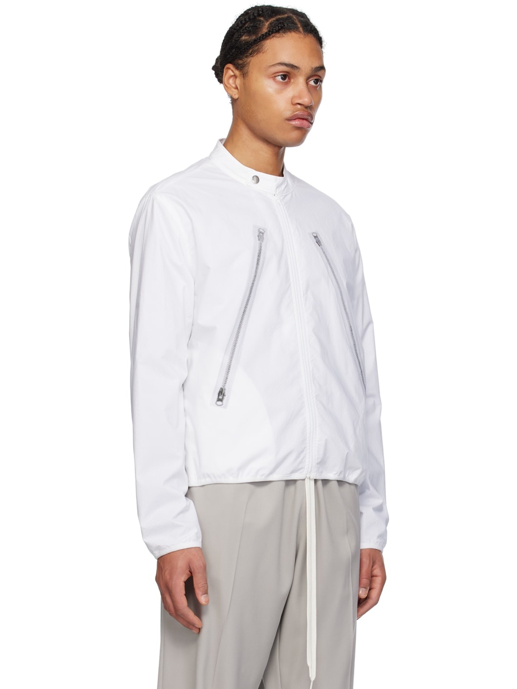White Trompe L'œil Jacket - 2