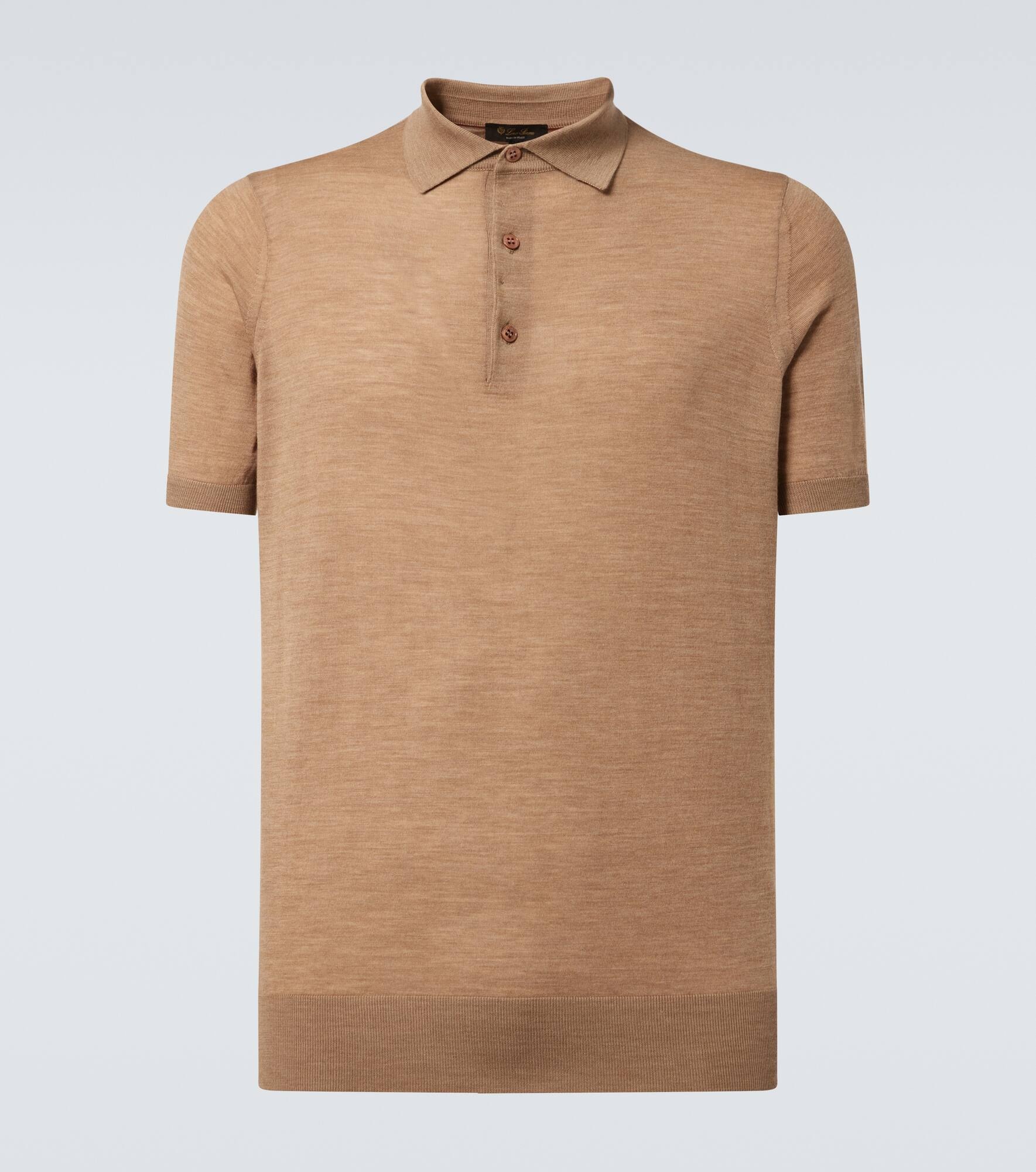 Virgin wool polo shirt - 1