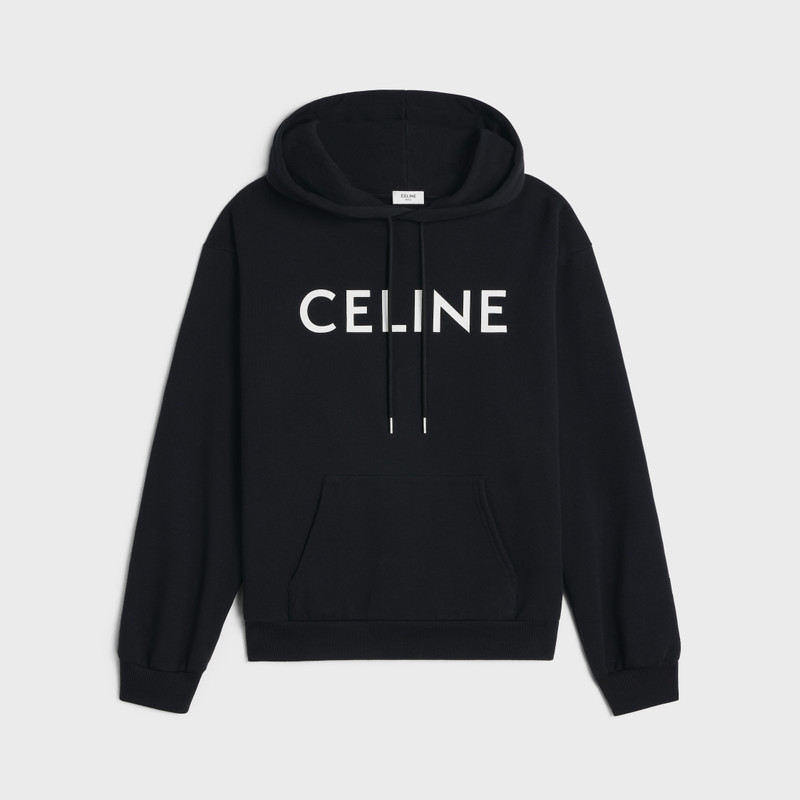 CELINE LOOSE HOODIE IN COTTON FLEECE 1
