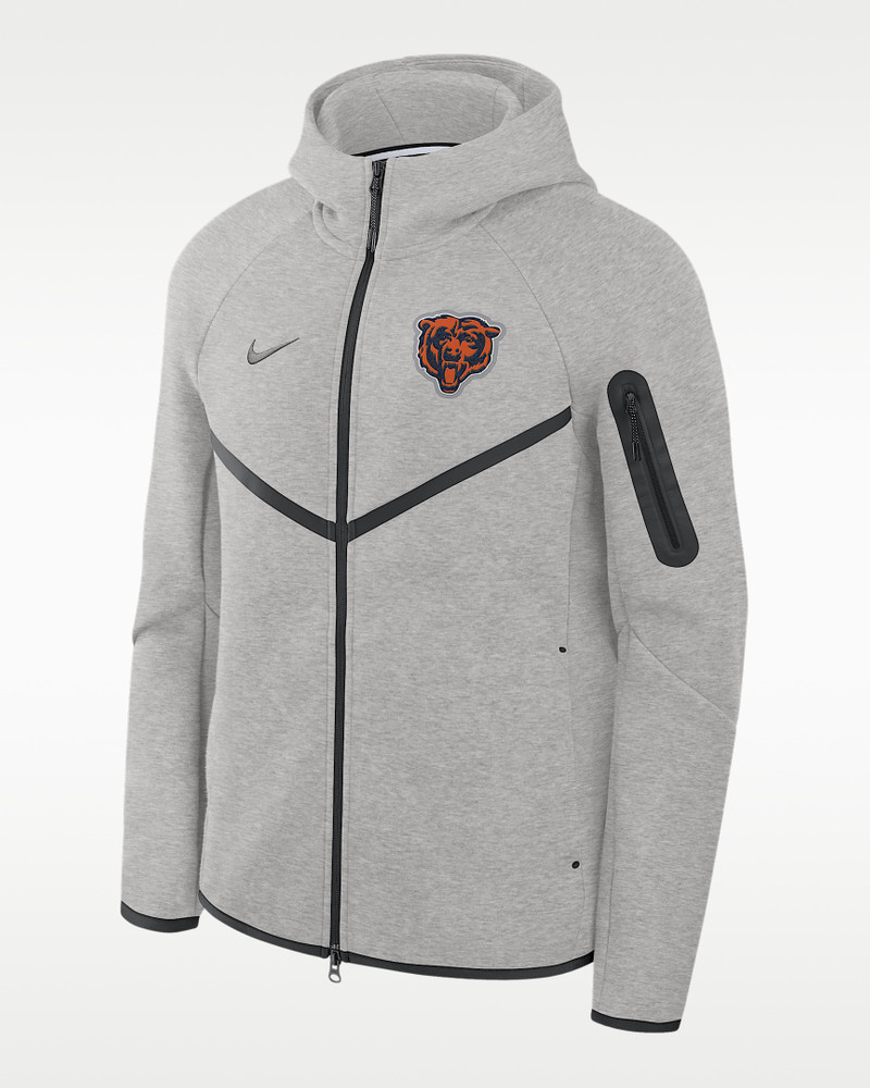 Chicago Bears Tech Fleece Windrunner Men's Nike NFL Full-Zip Hooded Jacket 1