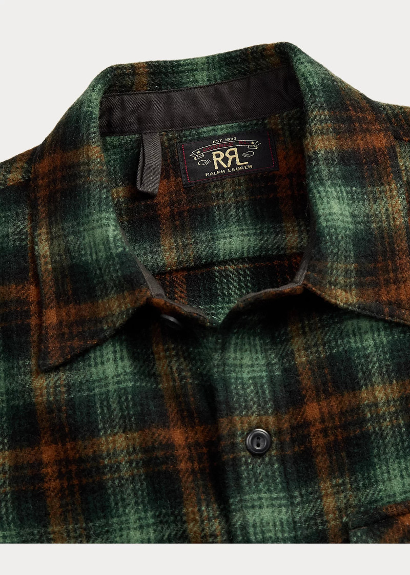 Plaid Wool Twill Overshirt 3