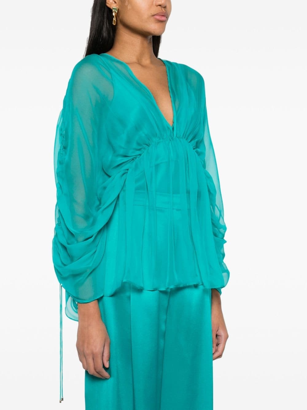 georgette silk blouse - 3