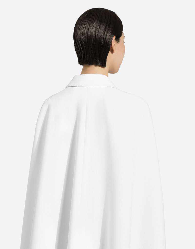 Double-breasted wool cape 6