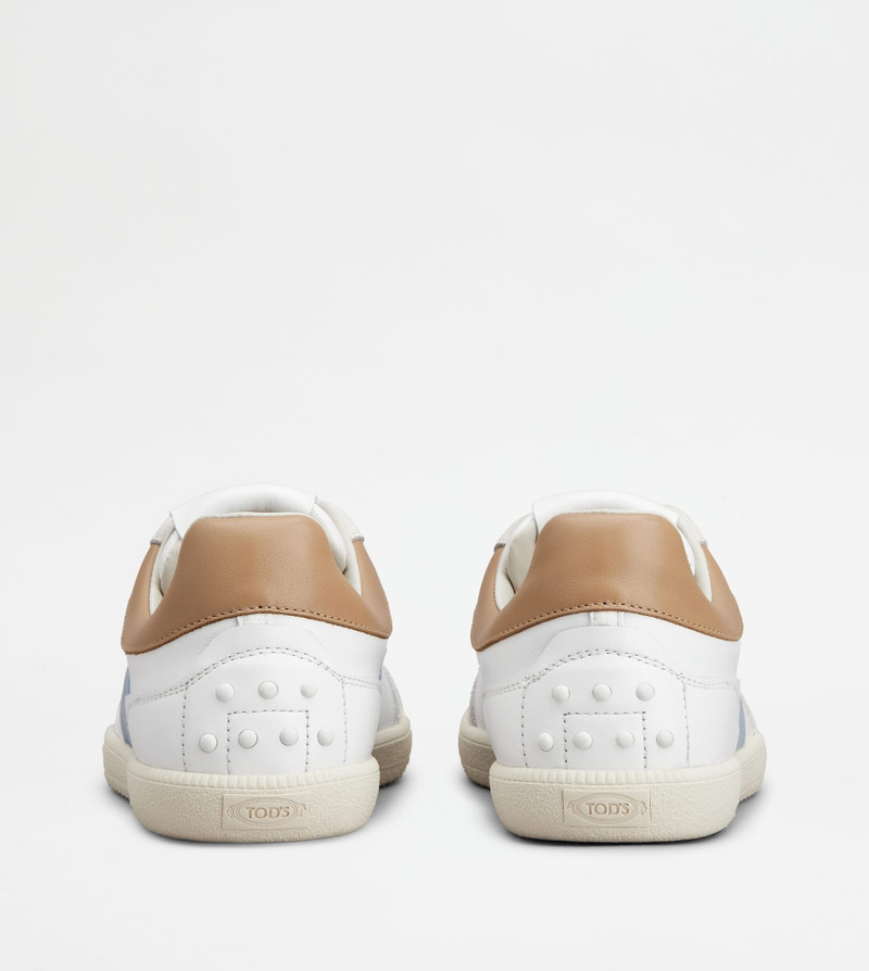 Tod's TOD'S TABS SNEAKERS IN SUEDE - LIGHT BLUE, WHITE, BEIGE outlook