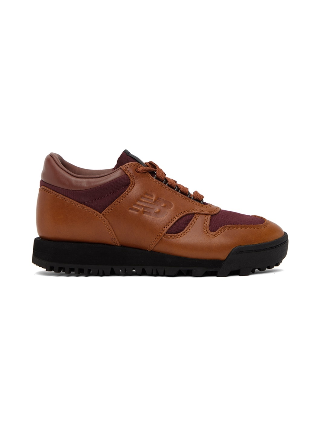 Brown & Burgundy Rainier Low Sneakers - 1