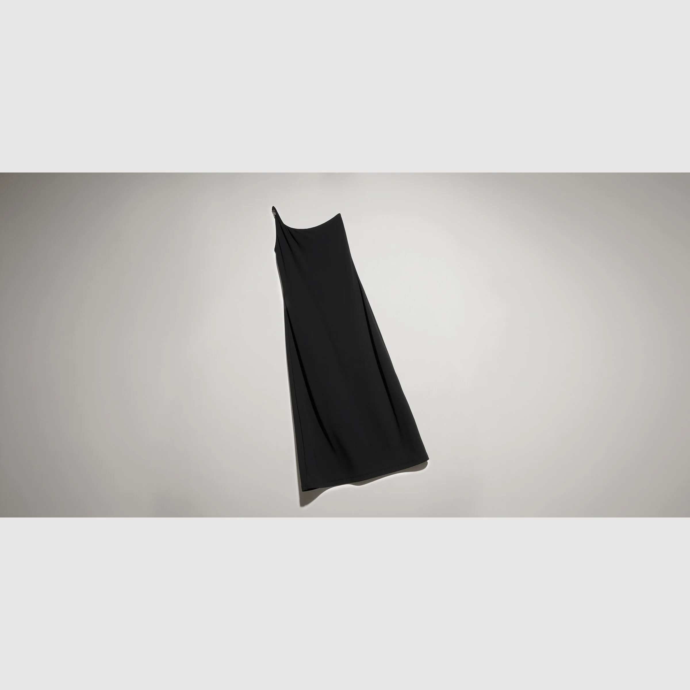 Viscose crêpe jersey one shoulder dress - 1
