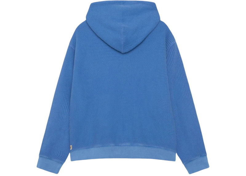 Stüssy Stussy Double Layer Waffle Zip Hoodie Blue outlook
