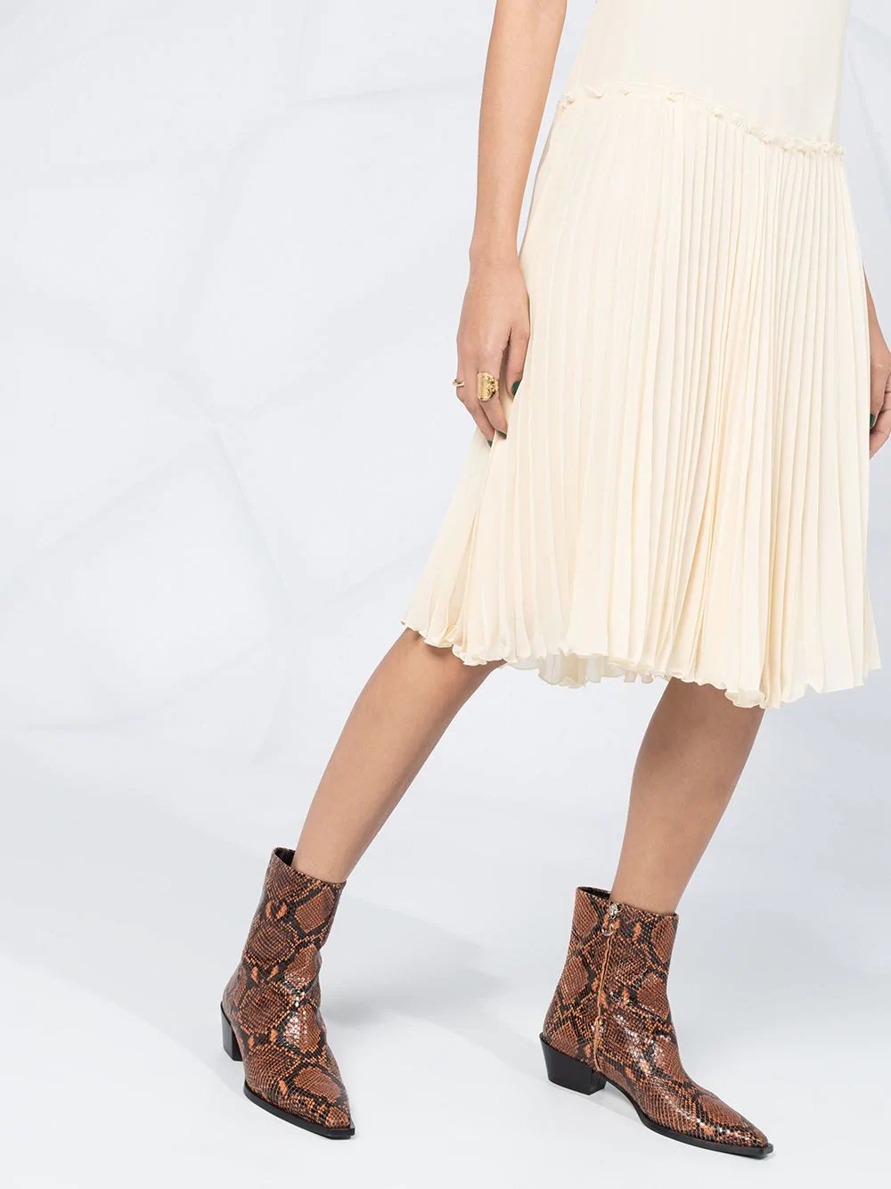 pleated jersey dress - 3