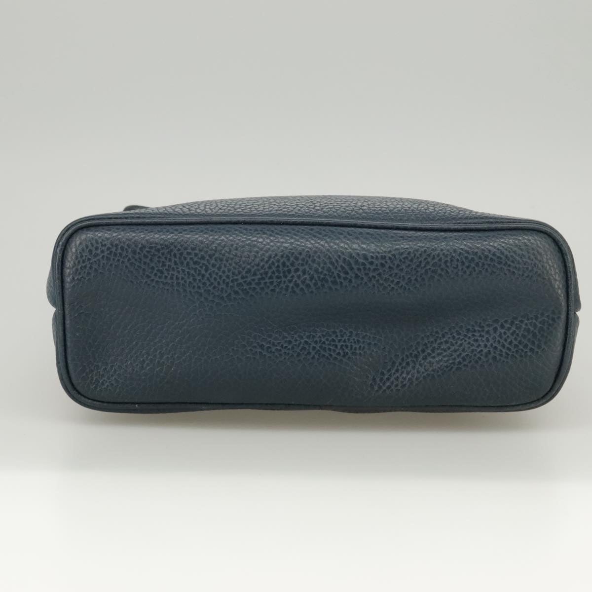 DIOR Hand Bag Leather Navy Gold - 5