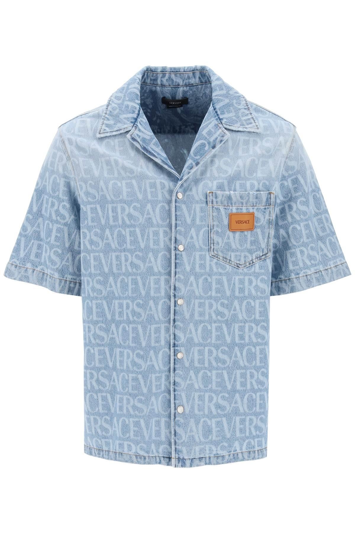 AMERICANA FIT SHORT SLEEVE DENIM SHIRT - 1