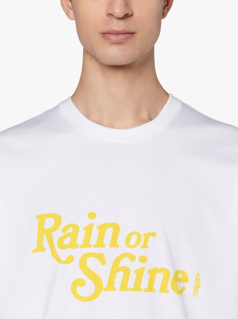 WHITE X YELLOW COTTON RAIN OR SHINE T-SHIRT 5