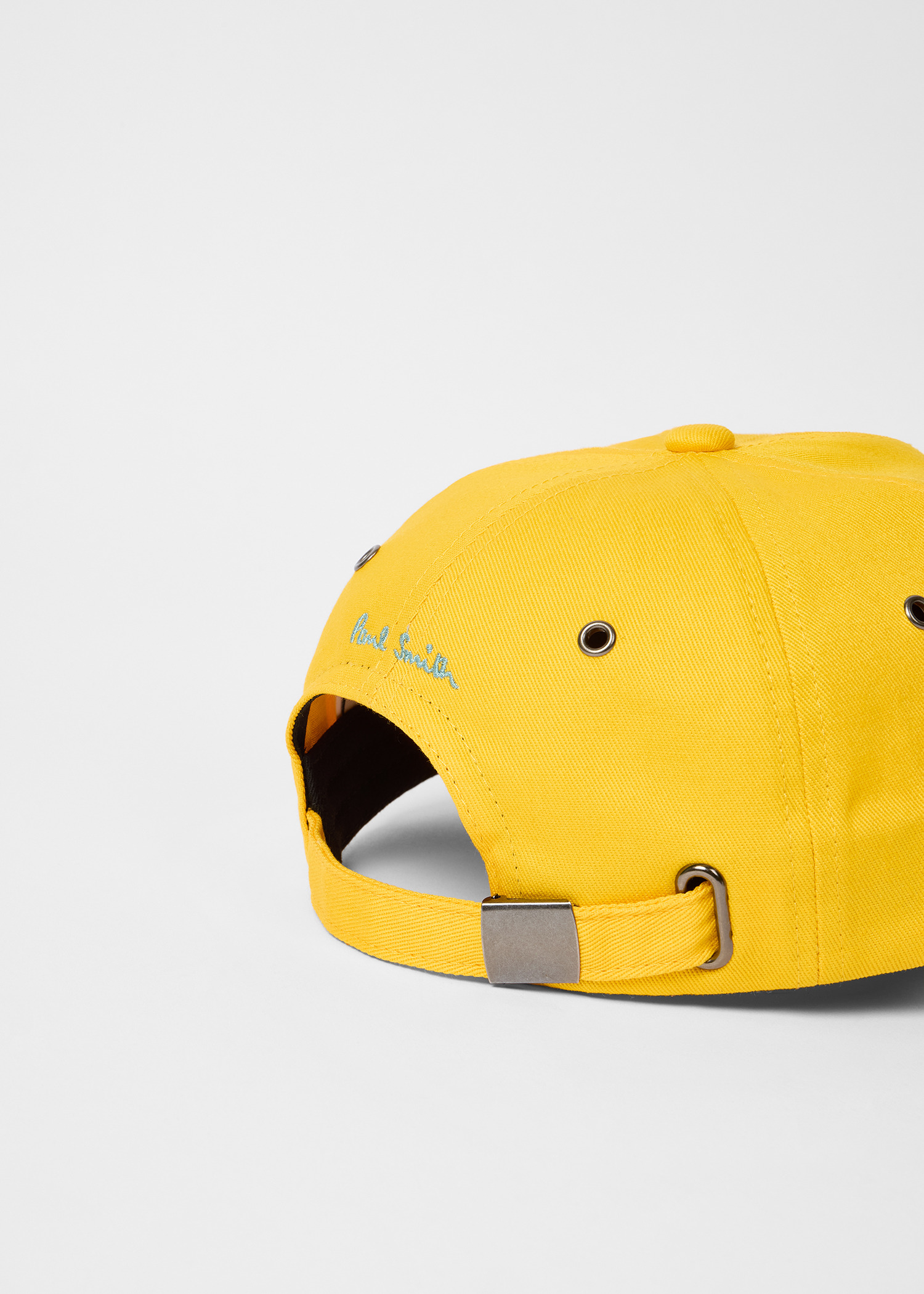 Yellow Cotton-Twill Quote Cap - 4