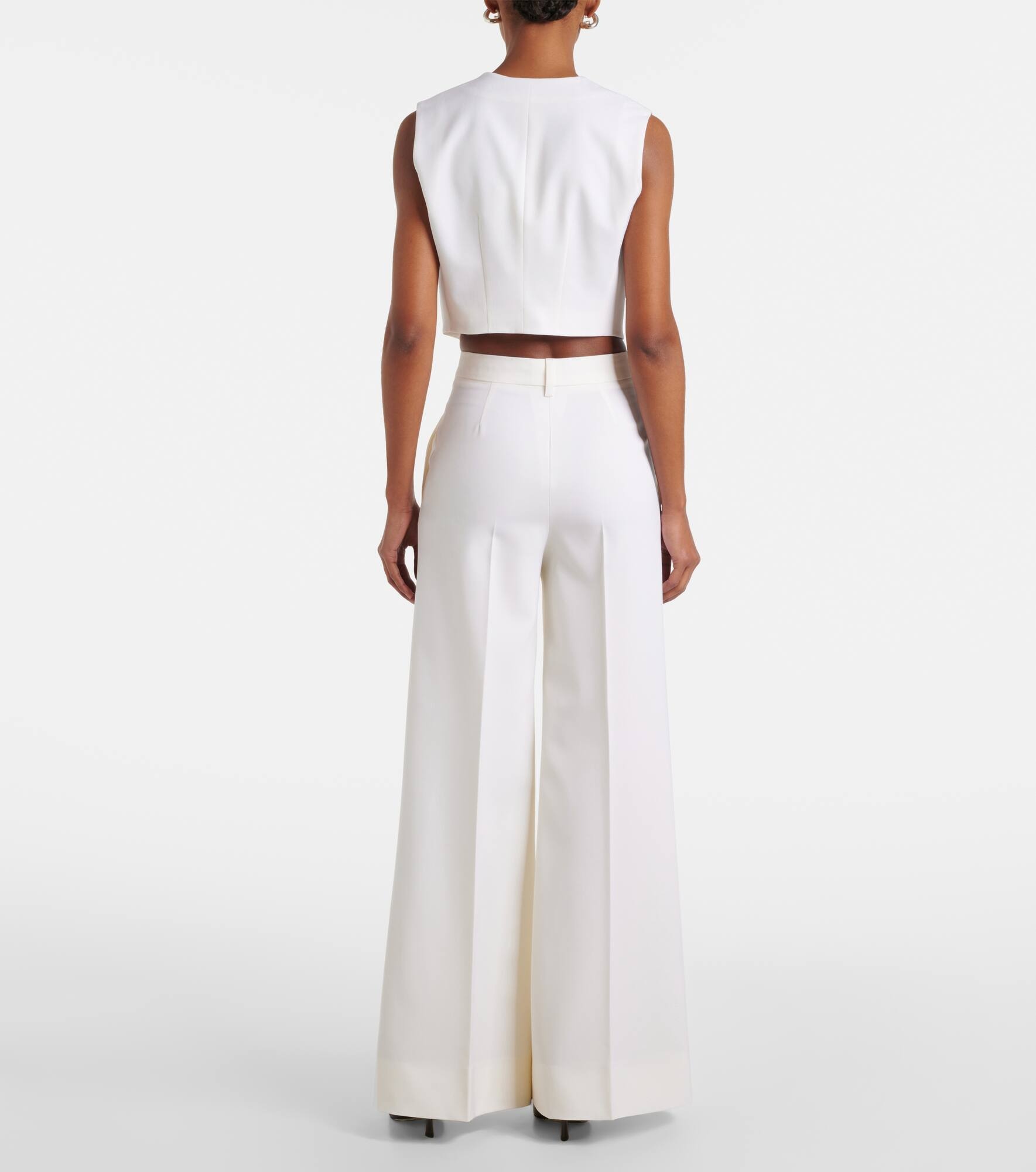 High-rise pleated wool wide-leg pants - 3