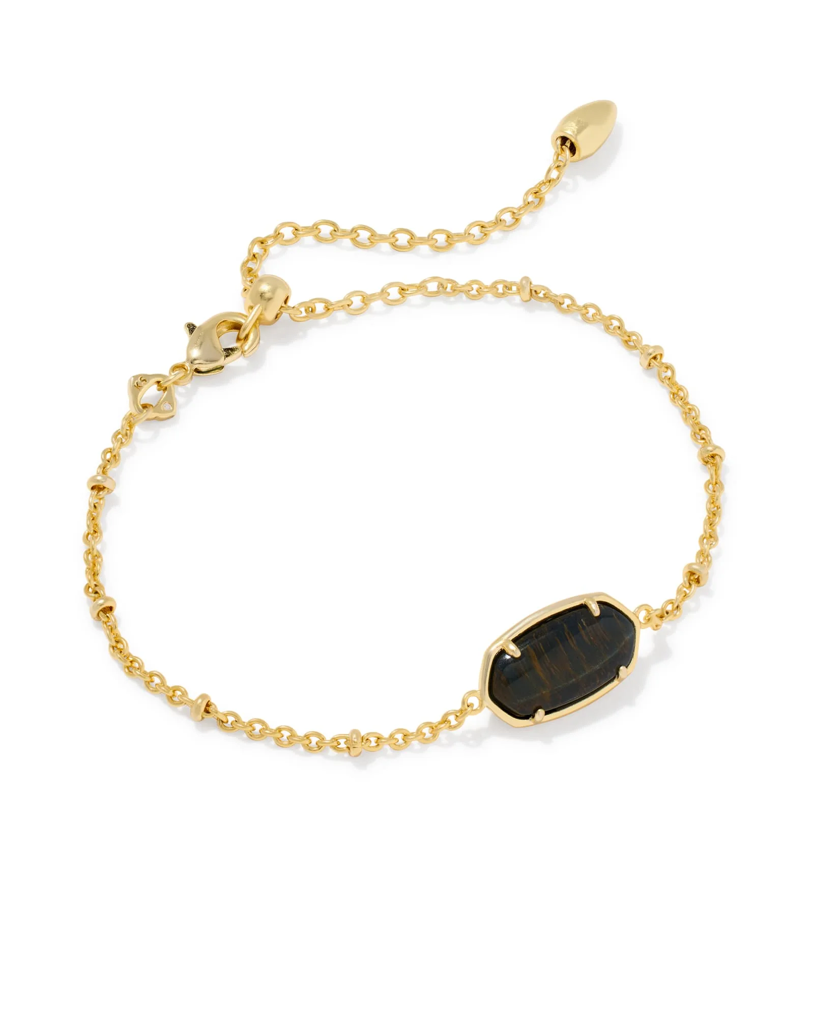Tiger Striped Elaina Gold Delicate Chain Bracelet - 1