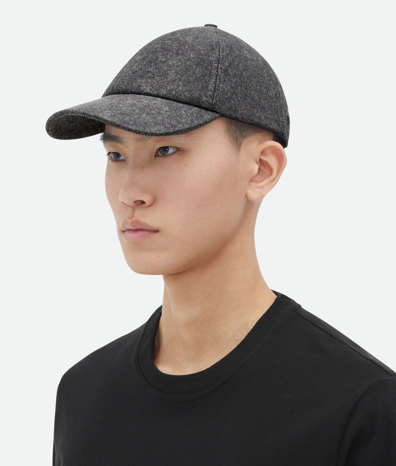 Bottega Veneta Printed Leather Flannel Cap outlook