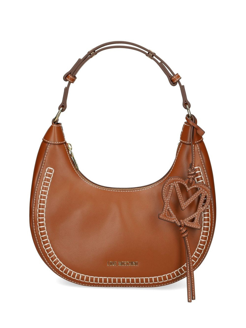 heart-charm stitched shoulder bag 1