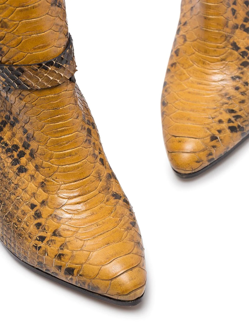 Deane 75mm snake-effect cowboy boots - 4