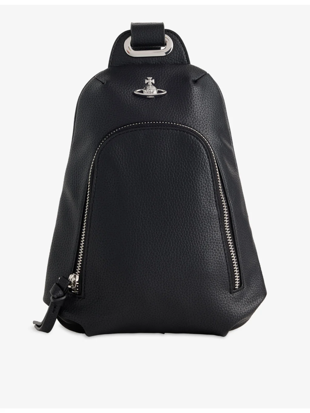 Orb-Embellished Faux-Leather Sling Bag - 1
