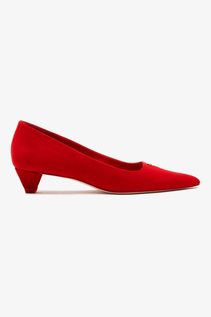 Ruth Pump In Scarlet Suede 1