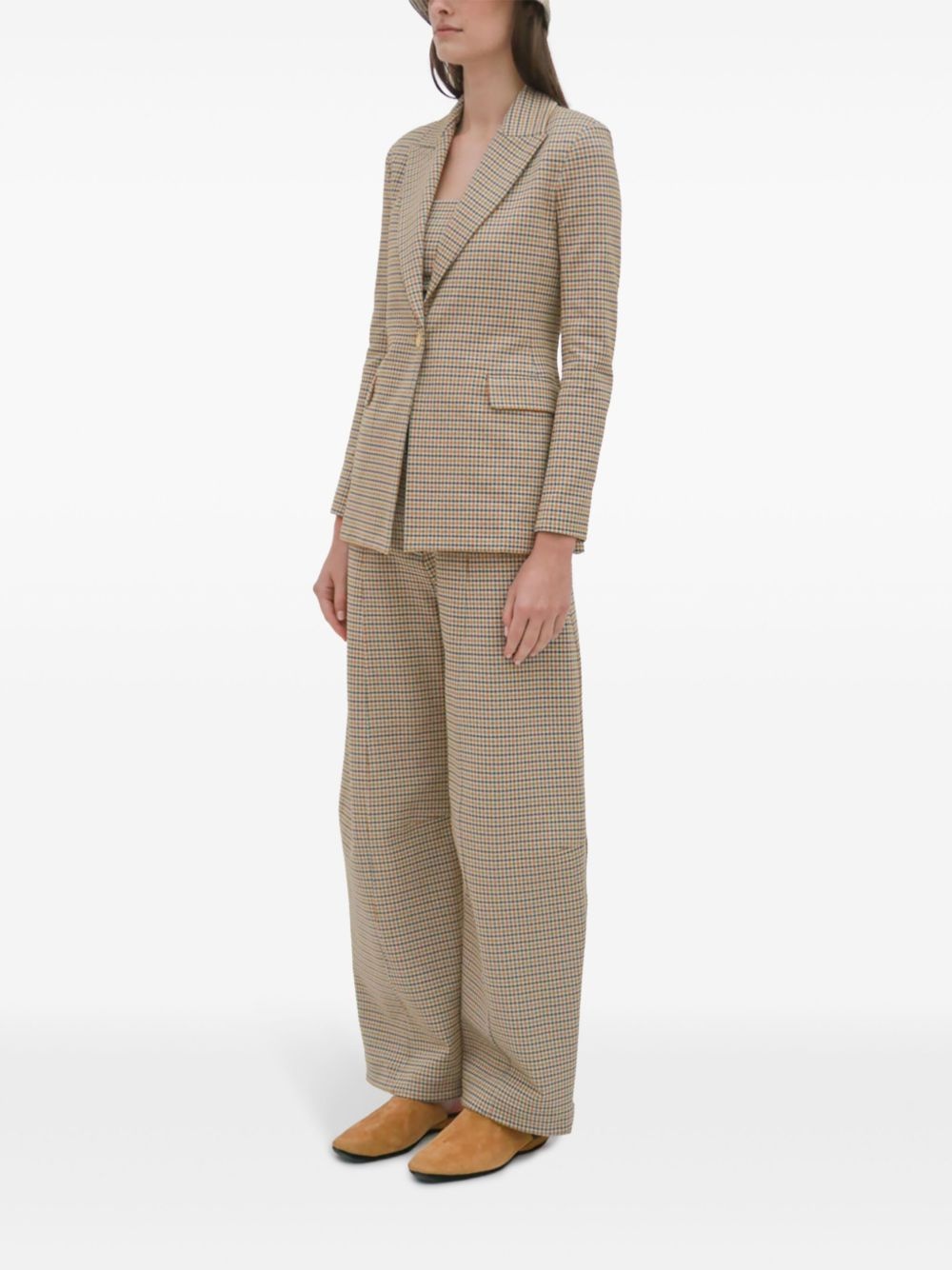 check-pattern blazer - 4
