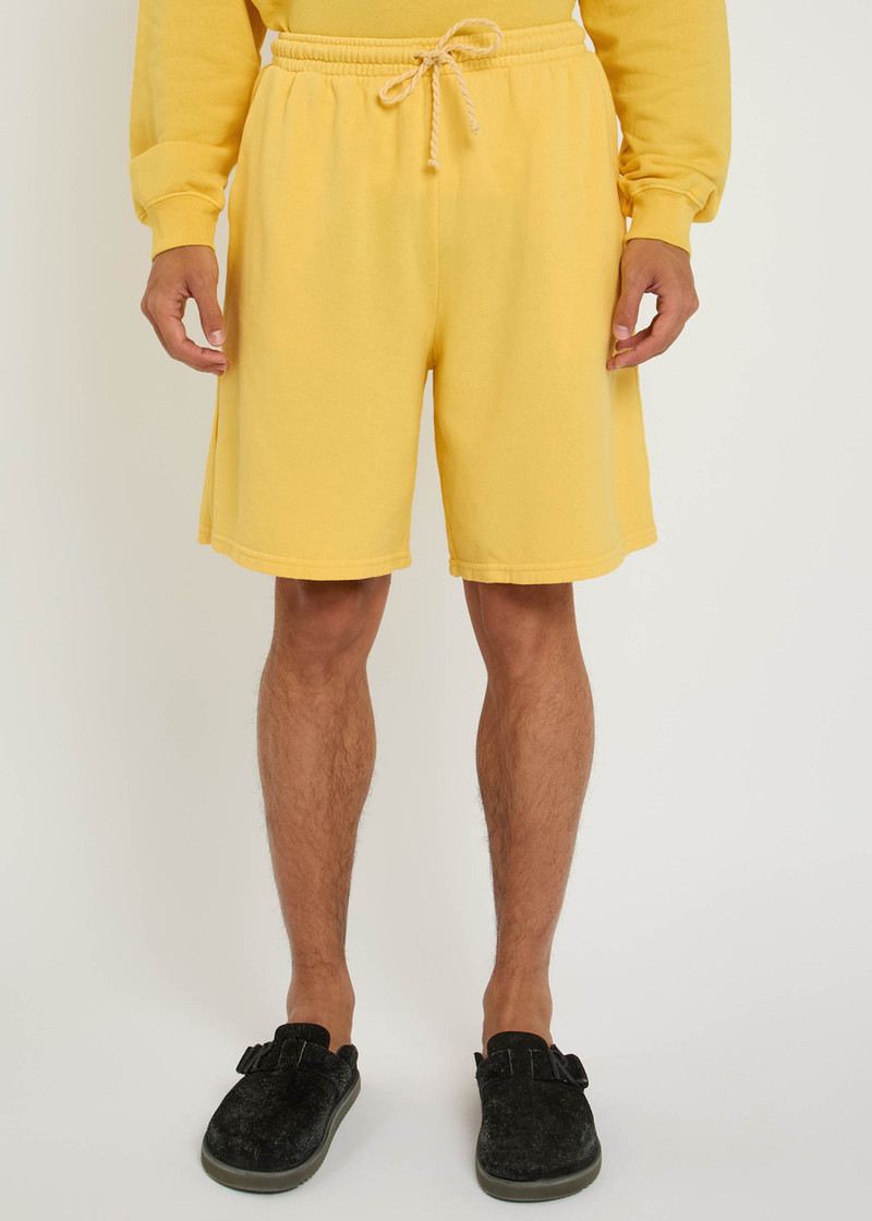 The Elder Statesman The Elder Statesman Midi Ball Cotton and Cashmere-blend Shorts outlook