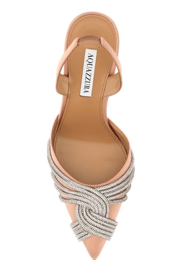 Embellished satin Gatsby Sling 105 pumps - 4