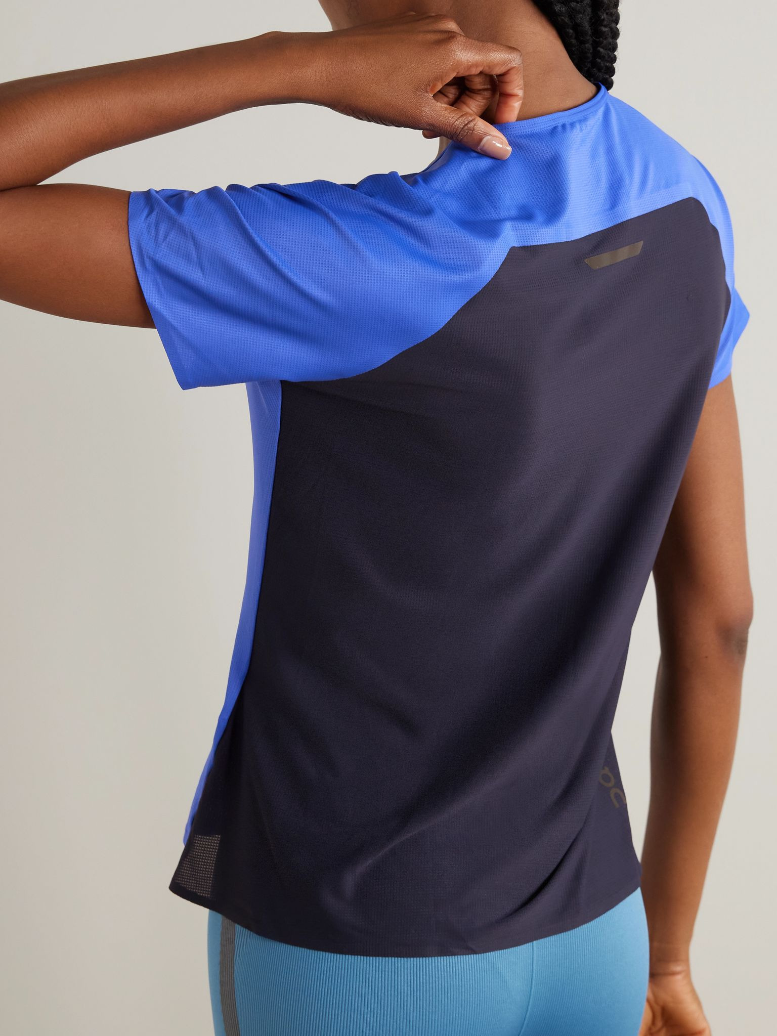 Performance-T stretch recycled-mesh T-shirt Blue - 3