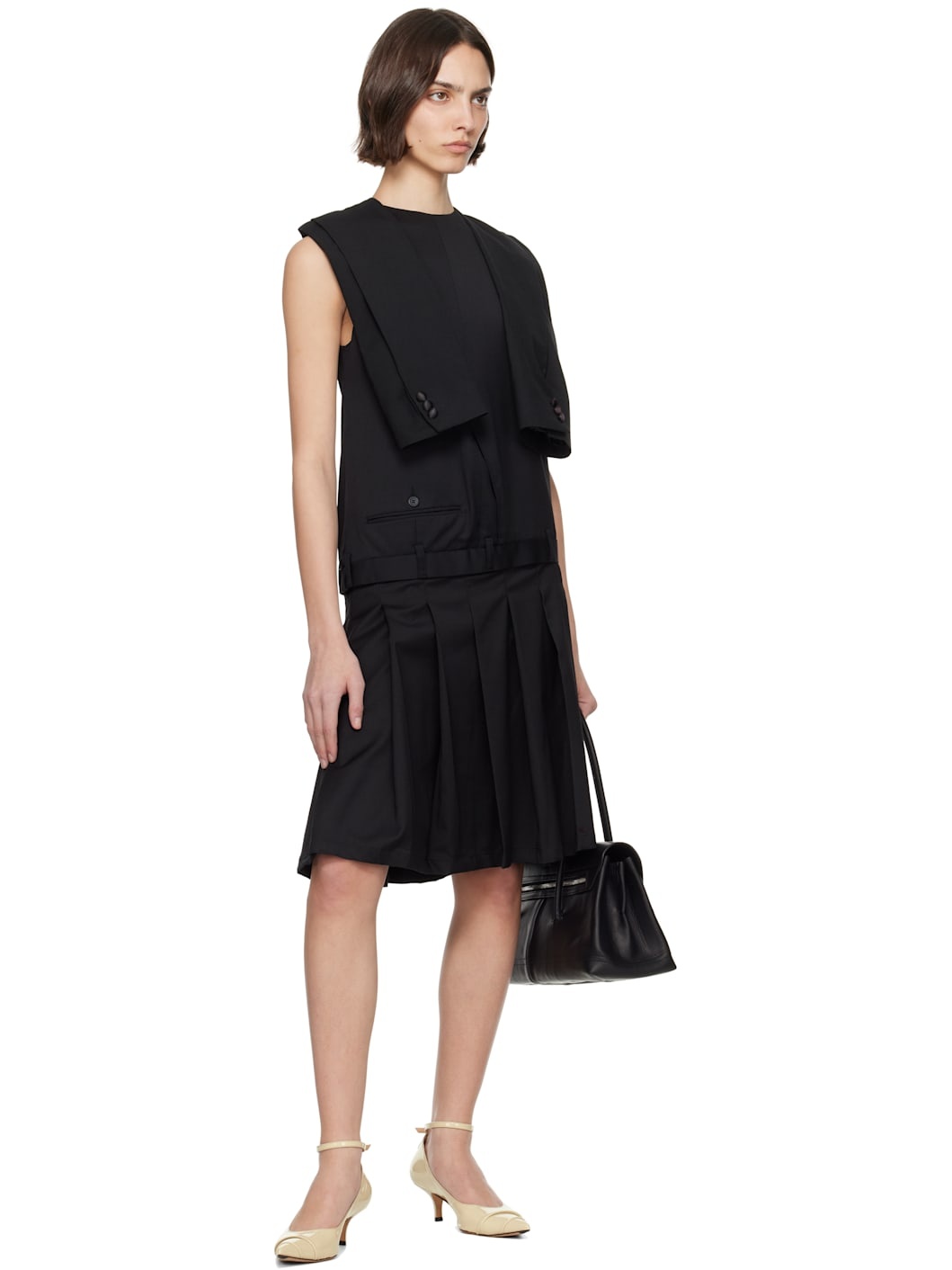 Upside Down Pleated Midi Dress - 4