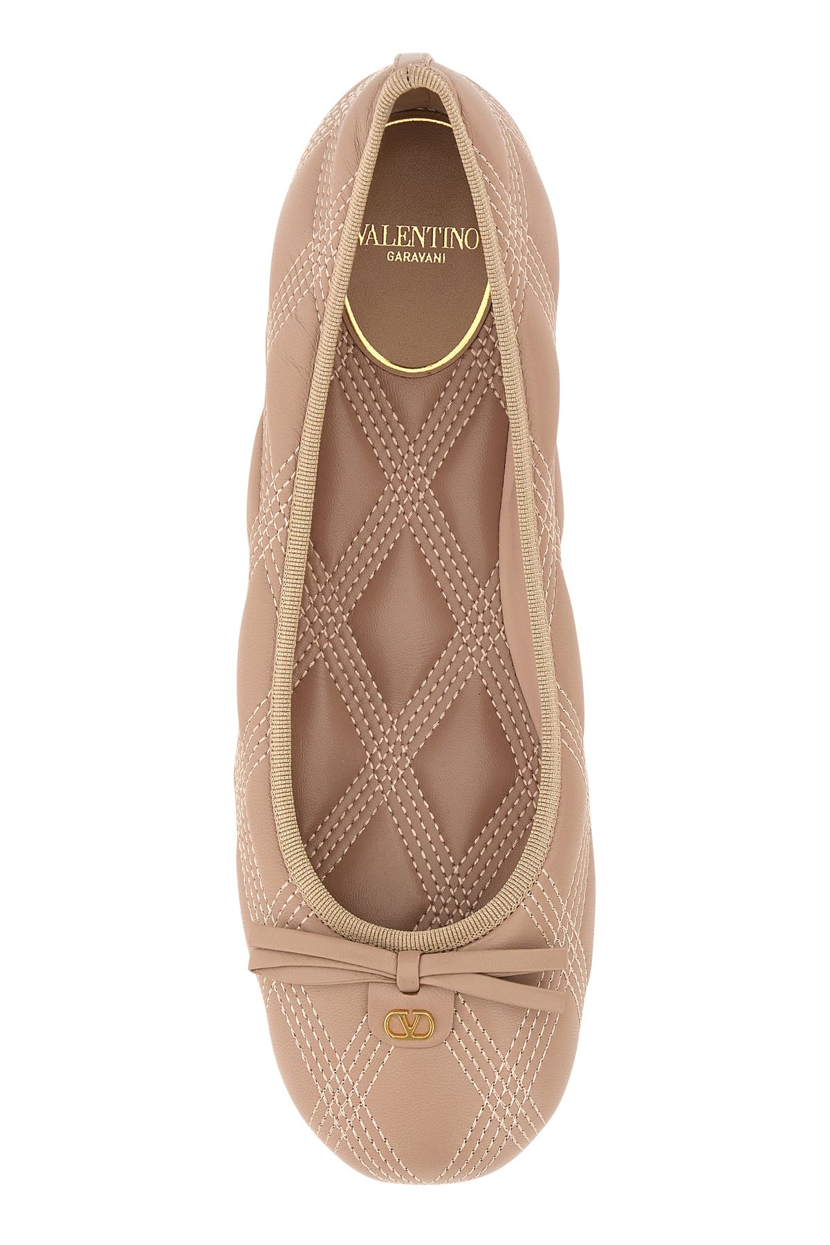 Powder pink leather ballerinas - 4
