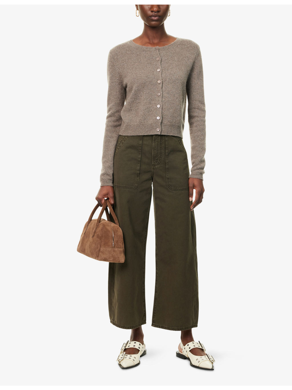 Ayla Cargo Crop-Leg Cotton Trousers - 2