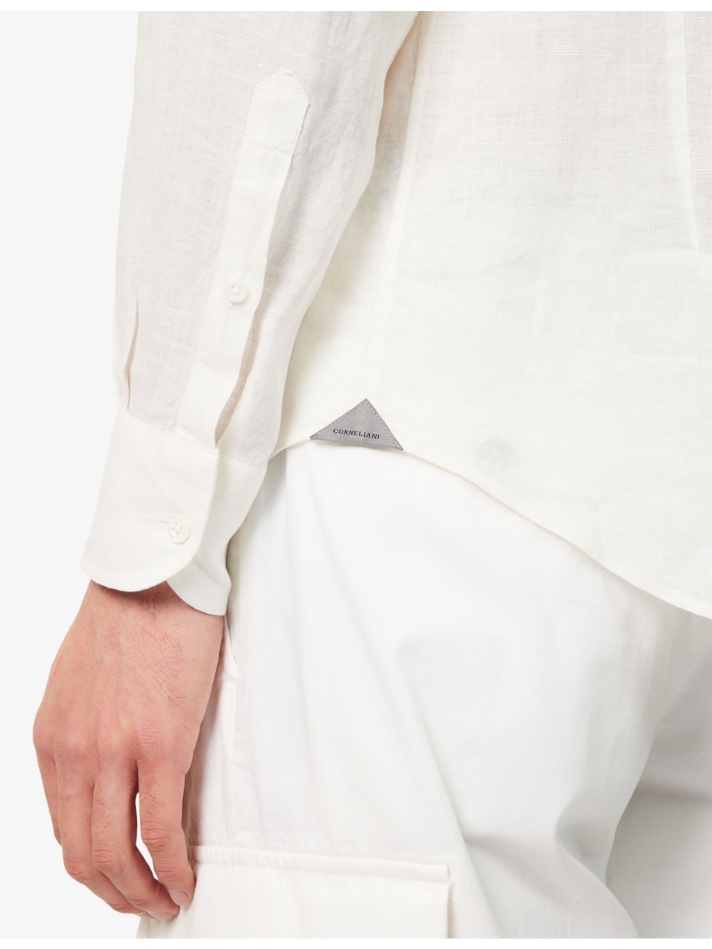Regular-Fit Logo-Embroidered Linen Shirt - 5