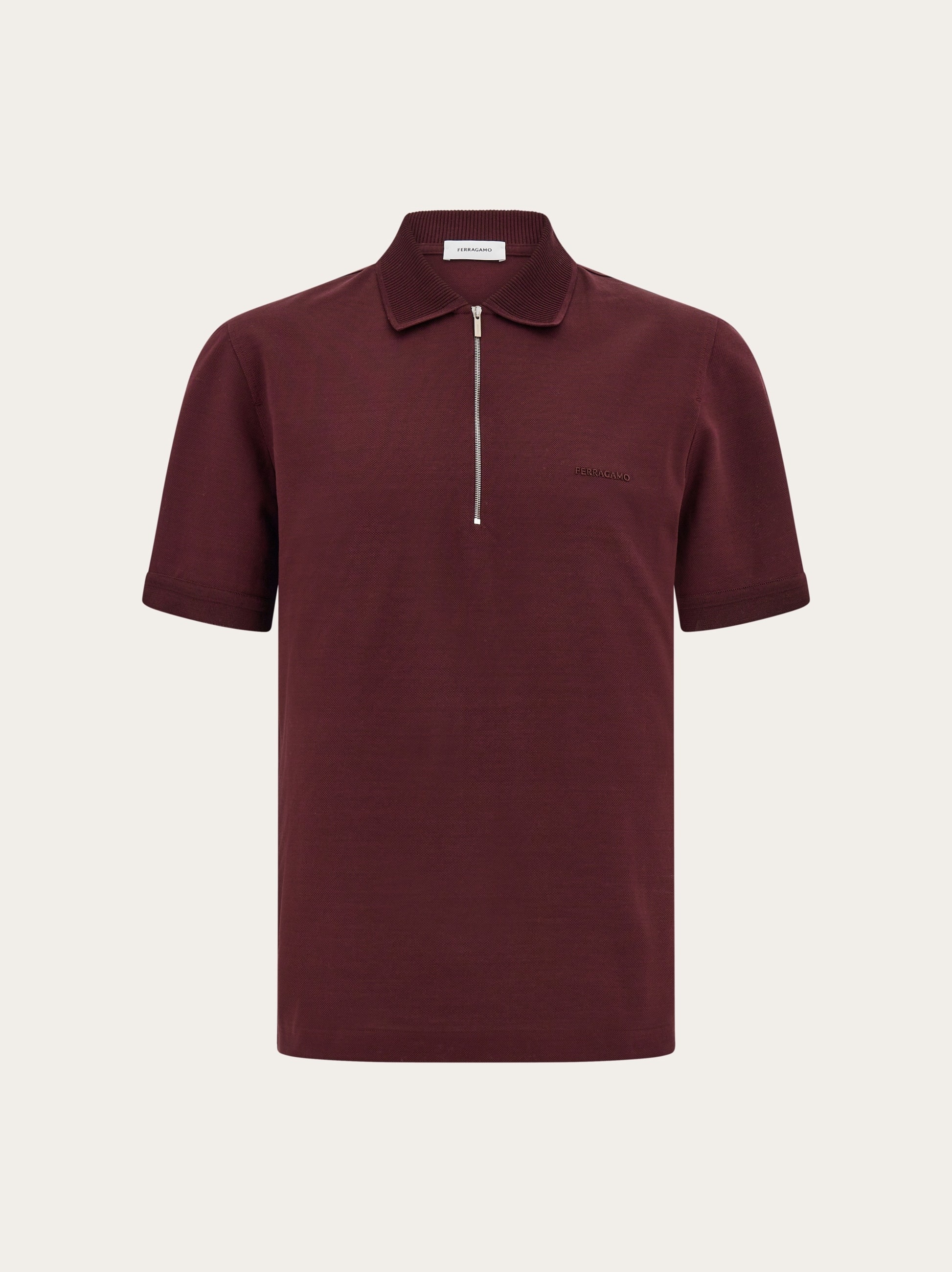 Polo shirt with zip collar - 1