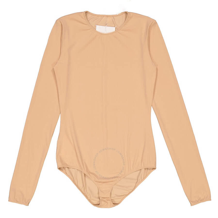Maison Margiela Nude Four-Stitch Logo Bodysuit - 5