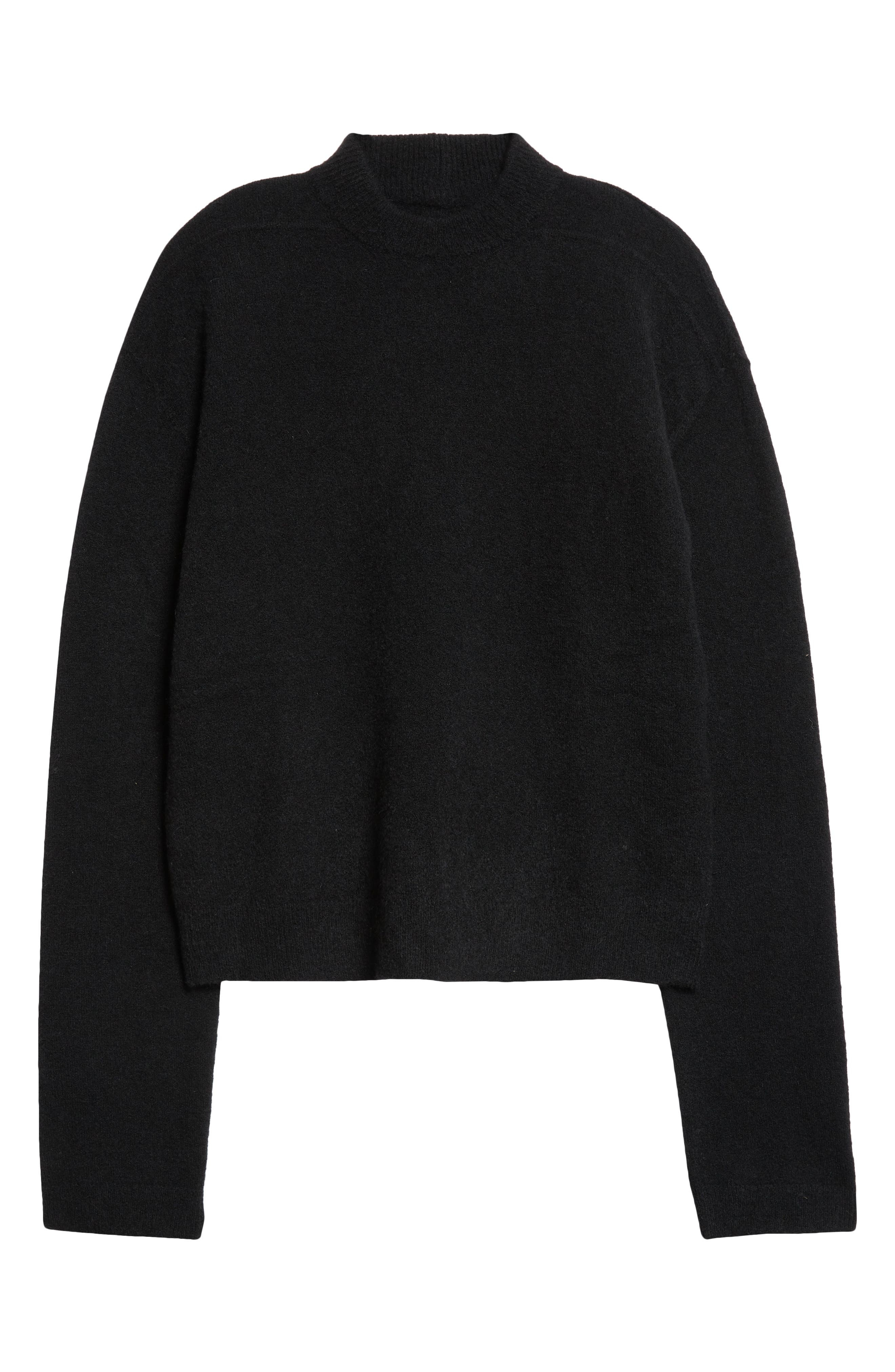 Rick Owens Tommy Alpaca & Wool Blend Sweater in Black at Nordstrom - 6