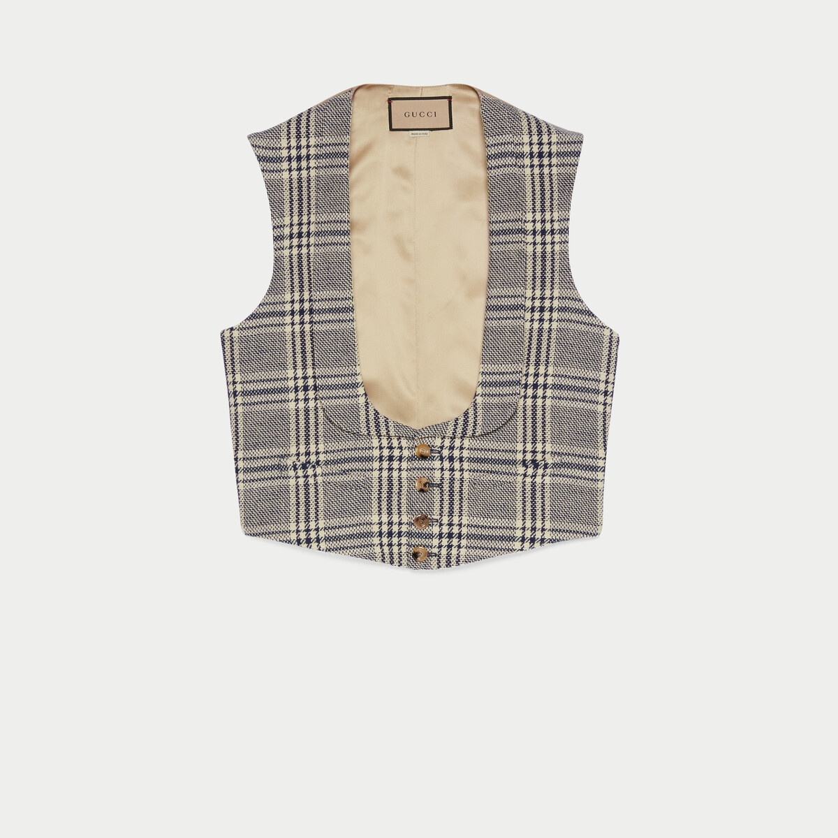 Gucci HA HA HA check vest - 1