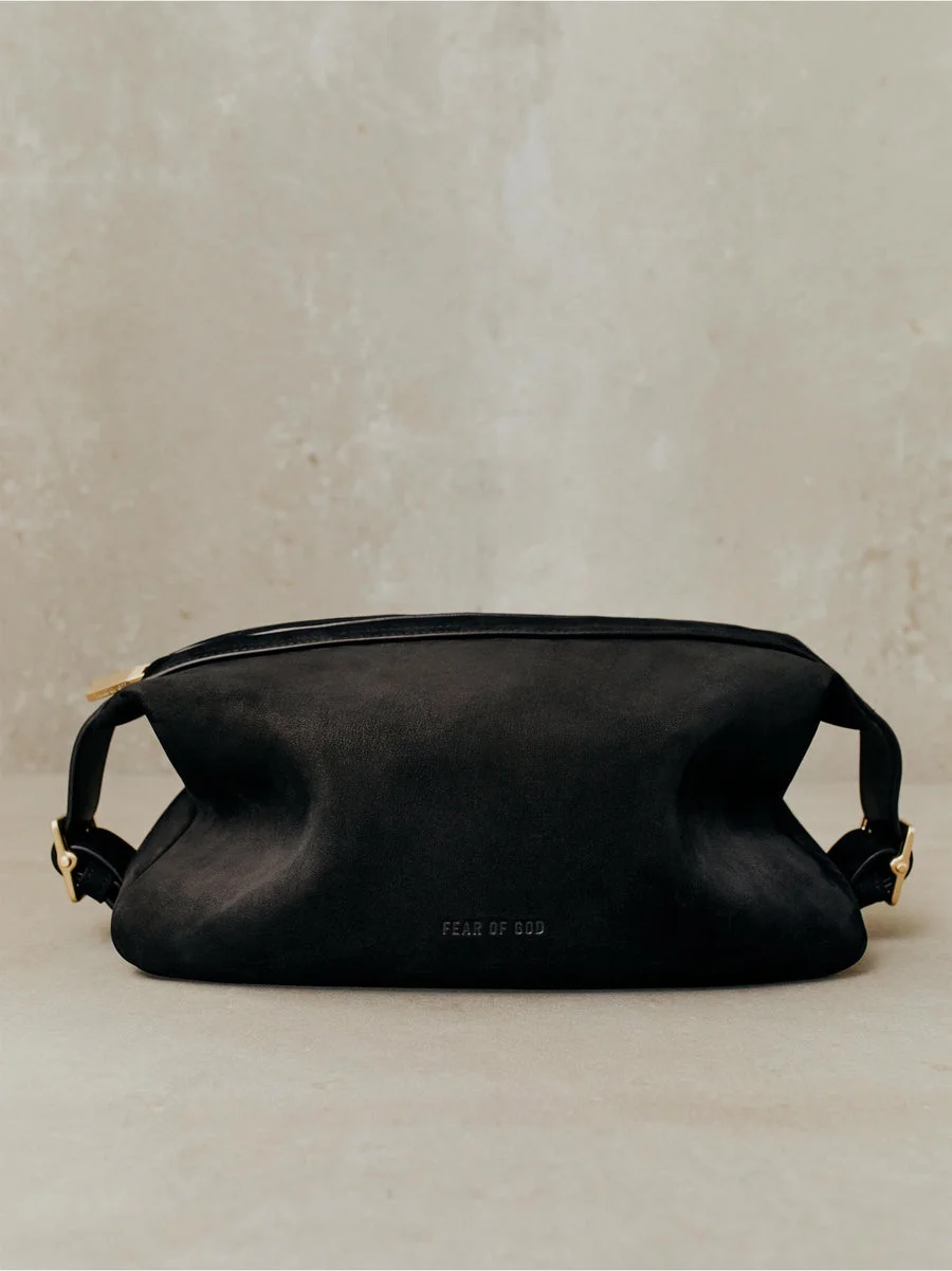 Nubuck Leather Belted Pouch - 1